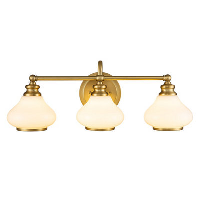 Luminosa Lighting Elstead Hinkley Ainsley Wall Lamp Brushed Brass, Ip44