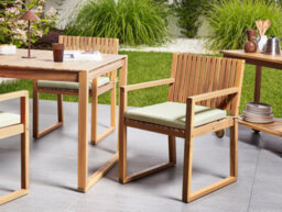Beliani Set Of 8 Garden Chair Cushions Sassari Premium 46 X 46 Cm Light Green - thumbnail 2