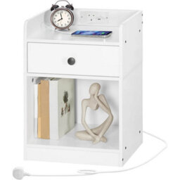Charging Station Nightstand Bedside Sofa End Table - thumbnail 3