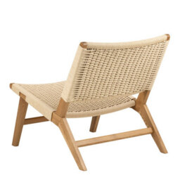 Wyld Haus Wigletree Cream Lounge Chair With Natural Oak-Look Frame - thumbnail 5