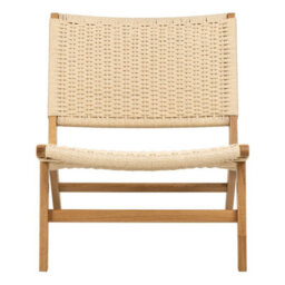 Wyld Haus Wigletree Cream Lounge Chair With Natural Oak-Look Frame - thumbnail 4