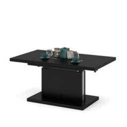 Heze Furniture Astrid 70 - 2 In 1 Extending Coffee / Dining Table - Black Matt - thumbnail 6