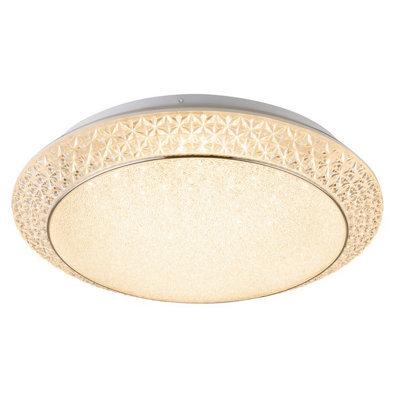 Luminosa Lighting Luminosa Ronja Decorative Flush Ceiling Light White Led Dimmable 2700-6500K Remote Control - image 1
