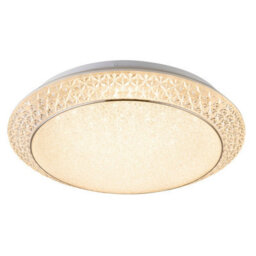 Luminosa Lighting Luminosa Ronja Decorative Flush Ceiling Light White Led Dimmable 2700-6500K Remote Control - thumbnail 1