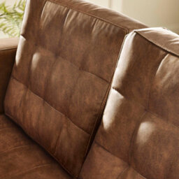 Furniturebox Uk Jenna Tan Faux Leather 2 Seater Sofa - thumbnail 4