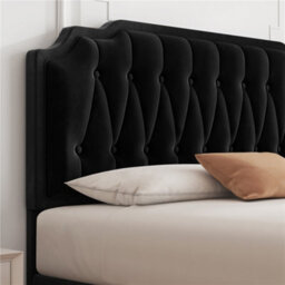 Yaheetech Black Double Bed Frame With Headboard - thumbnail 4