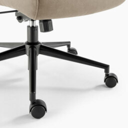 Furniturebox Uk Greer Beige Faux Leather Executive Swivel Office Chair - thumbnail 9