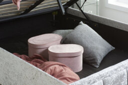 Birlea Hannover King Ottoman Bed Steel Crushed Velvet - thumbnail 3