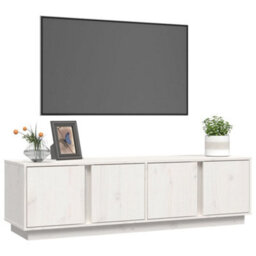 Berkfield Tv Cabinet White 140X40X40 Cm Solid Wood Pine - thumbnail 4