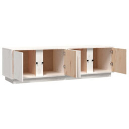 Berkfield Tv Cabinet White 140X40X40 Cm Solid Wood Pine - thumbnail 7