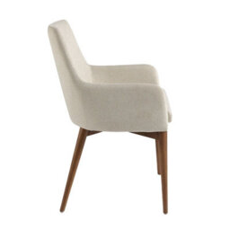 Stylish Beige Fabric Dining Chair By Angel Cerda - thumbnail 5