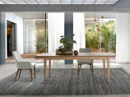 Stylish Beige Fabric Dining Chair By Angel Cerda - thumbnail 3