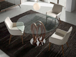 Stylish Beige Fabric Dining Chair By Angel Cerda - thumbnail 2