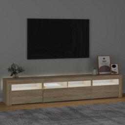 Berkfield Tv Cabinet With Led Lights Sonoma Oak 210X35X40 Cm - thumbnail 3