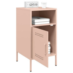 Berkfield Bedside Cabinets 2 Pcs Pink 36X39X68 Cm Steel - thumbnail 4