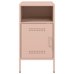 Berkfield Bedside Cabinets 2 Pcs Pink 36X39X68 Cm Steel - thumbnail 6