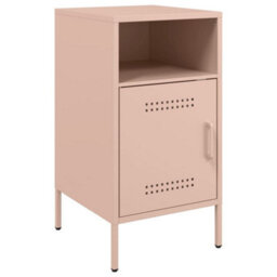 Berkfield Bedside Cabinets 2 Pcs Pink 36X39X68 Cm Steel - thumbnail 5