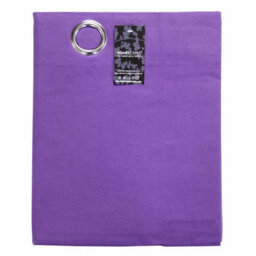 Homescapes Plain Purple Cotton Eyelet Curtains 137 X 182 Cm - thumbnail 4