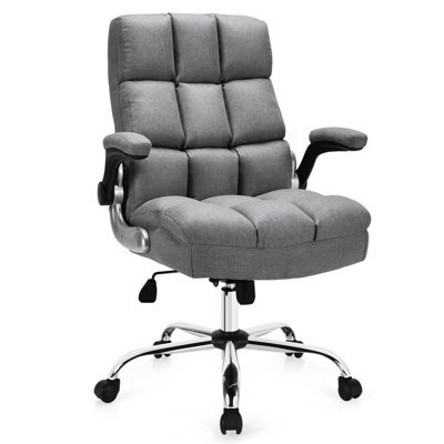 Costway Executive Office Chair Ergonomic High Back Swivel Computer Desk Chair-Grey - image 1