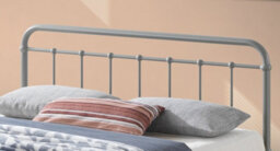 Save On Goods UK 4Ft Small Double Light Grey Tubular Steel Metal Retro Victorian Bed Frame Bedstead - thumbnail 4