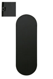 "Mirroroutlet Vultus - New Black Metal Framed Double Arched Wall Mirror 63"" X 22"" (160Cm X 55Cm)" - thumbnail 4