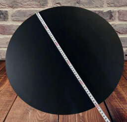 Deenz Round Side Table Lamp Coffee Table Hallway Living Room Furniture 2 Tier Home Decoration End Table Black 50 Cm Diameters - thumbnail 3