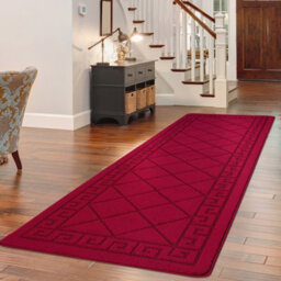 Smart Living Heavy Duty Machine Washable Runner For Hallway, Kitchen Non Slip Floor Mats, Door Mat 60Cm X 220Cm - Red