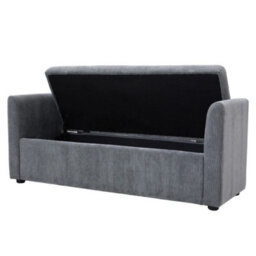 Upholstered Storage Bench Ottoman Seat For Bedroom Living Room Entryway - thumbnail 1