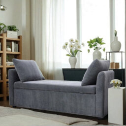Upholstered Storage Bench Ottoman Seat For Bedroom Living Room Entryway - thumbnail 4