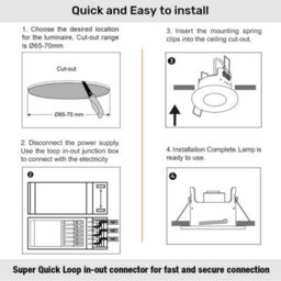 10X Paul Russells Gu10 Fire Rated Downlight Satin Nickel Bezel Recessed Ceiling Downlights Spotlights - thumbnail 7