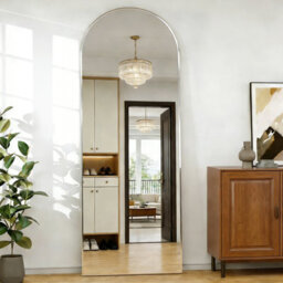 Cassilando Silver Arch Full Length Mirror/floor Mirror 162X53Cm/63.77X20.86 In Full Length Standing Hanging Or Leaning Wall Mirror - thumbnail 1