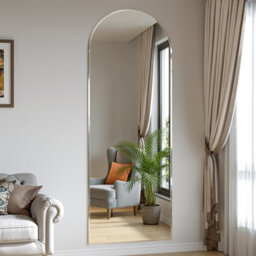 Cassilando Silver Arch Full Length Mirror/floor Mirror 162X53Cm/63.77X20.86 In Full Length Standing Hanging Or Leaning Wall Mirror - thumbnail 7
