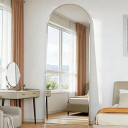 Cassilando Silver Arch Full Length Mirror/floor Mirror 162X53Cm/63.77X20.86 In Full Length Standing Hanging Or Leaning Wall Mirror - thumbnail 2