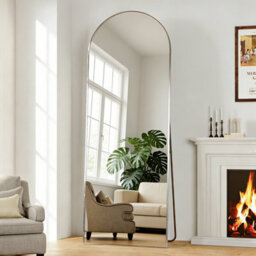 Cassilando Silver Arch Full Length Mirror/floor Mirror 162X53Cm/63.77X20.86 In Full Length Standing Hanging Or Leaning Wall Mirror - thumbnail 5