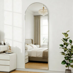 Cassilando Silver Arch Full Length Mirror/floor Mirror 162X53Cm/63.77X20.86 In Full Length Standing Hanging Or Leaning Wall Mirror - thumbnail 6