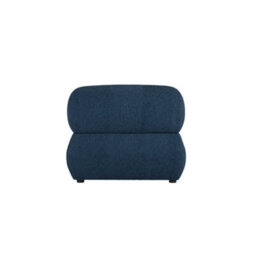 LPD Reese Accent Chair Midnight Blue Coloured Boucle Fabric With Black Wooden Legs - thumbnail 4