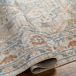 Livabliss Lillian-Washable Brown Blue Traditional Vintage Boho Living Dining Rug 120 X 170 Cm Easy Care, Non Shedding - thumbnail 4