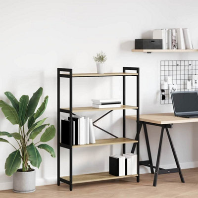 Berkfield Bookcase Sonoma Oak 80 X 30 X 118 Cm Engineered Wood - image 1