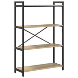 Berkfield Bookcase Sonoma Oak 80 X 30 X 118 Cm Engineered Wood - thumbnail 2