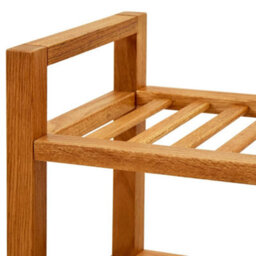 Vidaxl Shoe Rack With 4 Shelves 100X27X80 Cm Solid Oak Wood - thumbnail 5