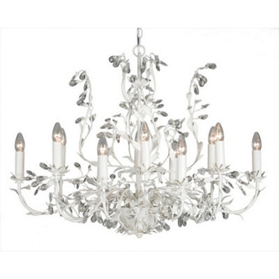 Luminosa Lighting Luminosa Michelan 12 Light Multi Arm Chandeliers White Frosted