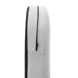 Beliani Armchair, Light Grey Fabric Upholstery With Oval Headrest And Black Legs - Retro Glam. - thumbnail 8