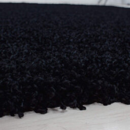 Abaseen 60X110 Cm Black Shaggy Rug - Soft Touch Thick Pile Modern Rugs - Washable Area Rugs For Home And Office - thumbnail 2