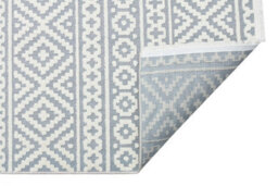 Blue Outdoor Rug, Geometric Stain-Resistant Rug For Patio Decks, 3mm Modern Outdoor Durable Area Rug-190Cm X 290Cm - thumbnail 5