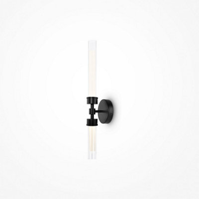 Luminosa Lighting Luminosa Maytoni Stelo Modern 2 Light Integrated Led Wall Lamp Black 3000K - image 1