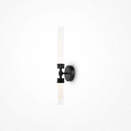 Luminosa Lighting Luminosa Maytoni Stelo Modern 2 Light Integrated Led Wall Lamp Black 3000K - thumbnail 1