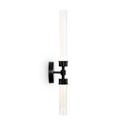 Luminosa Lighting Luminosa Maytoni Stelo Modern 2 Light Integrated Led Wall Lamp Black 3000K - thumbnail 4