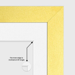 AK Frames 20X16 Gold Sleek Multi Photo Frame With White Mount - Holds 9 Apertures (2X) 7X5, (7X) 6X4 Photos - thumbnail 7