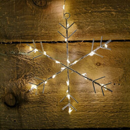 Samuel Alexander 1.2M X 1.2M Light Up Snowflake Pin Wire Christmas Curtain Lights With 339 Warm White Leds - thumbnail 2