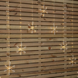 Samuel Alexander 1.2M X 1.2M Light Up Snowflake Pin Wire Christmas Curtain Lights With 339 Warm White Leds - thumbnail 9